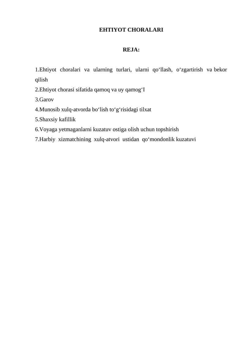 Ehtiyot Choralari