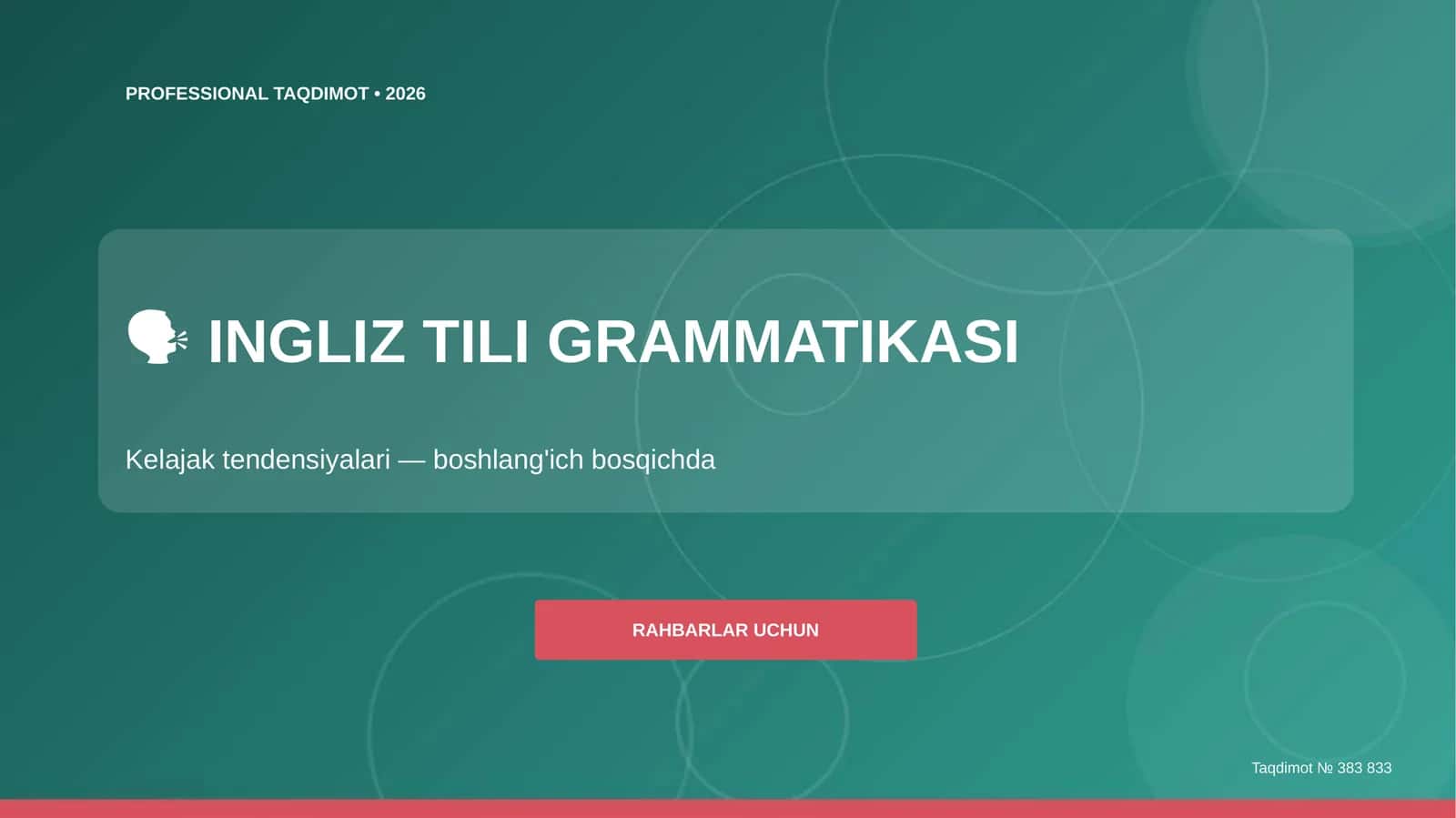 INGLIZ TILI GRAMMATIKASI