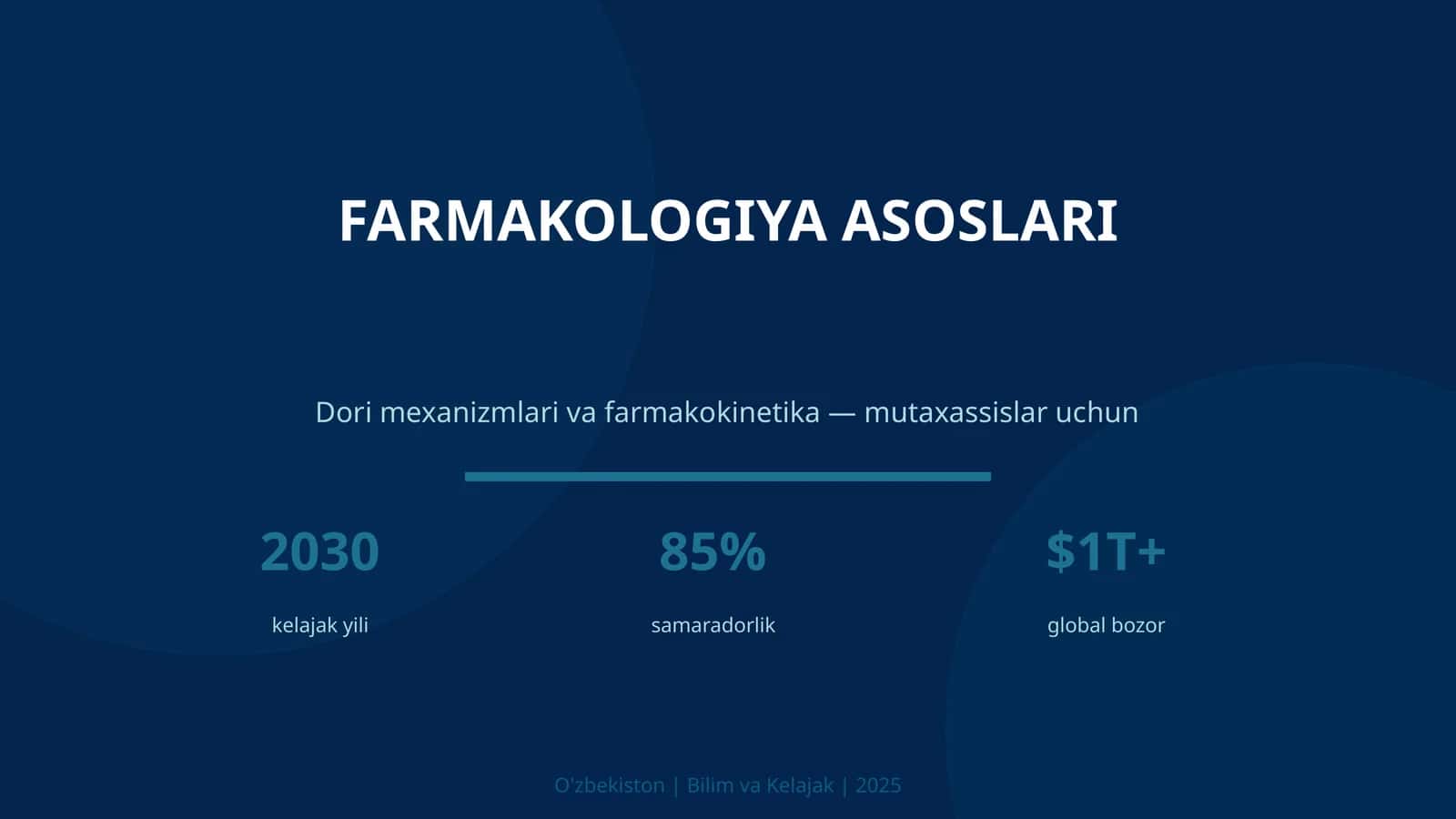 FARMAKOLOGIYA ASOSLARI