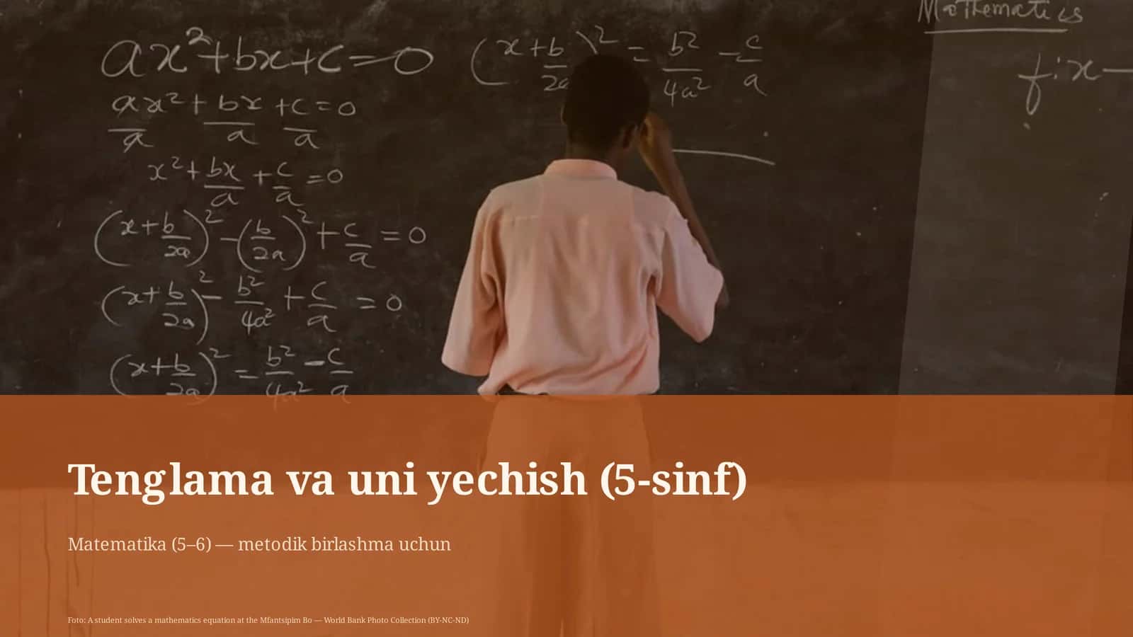 Tenglama va uni yechish (5-sinf)