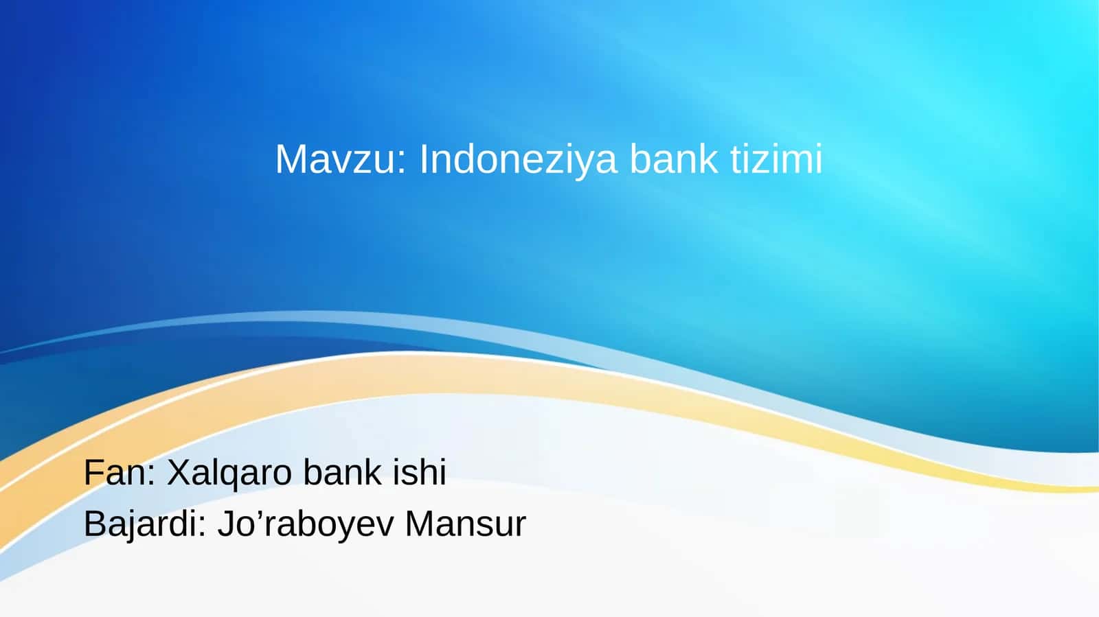 Indoneziya bank tizimi