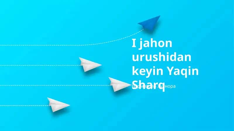 I Jahon Urushidan Keyin Yaqin Sharq