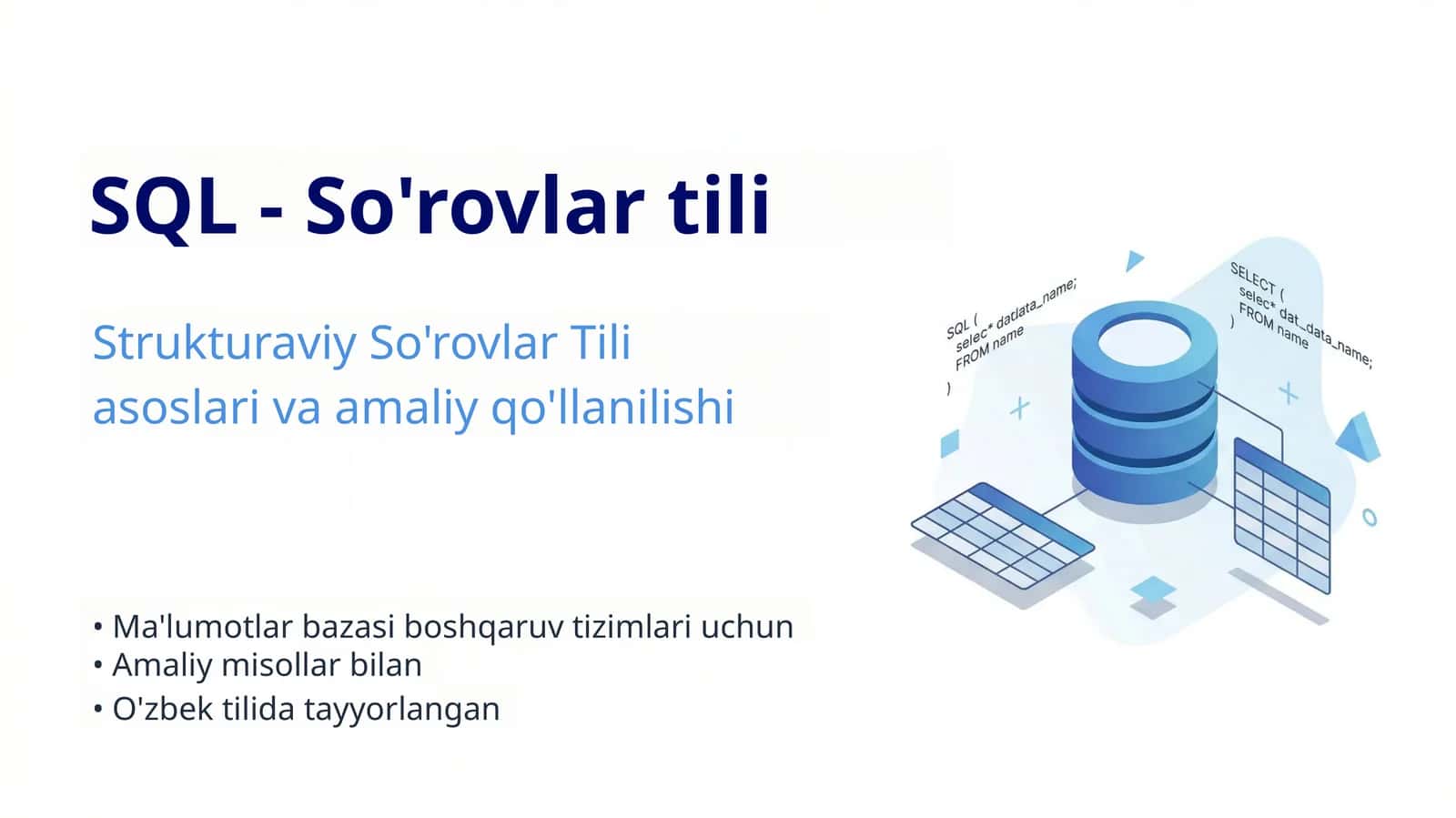 SQL - So'rovlar tili
