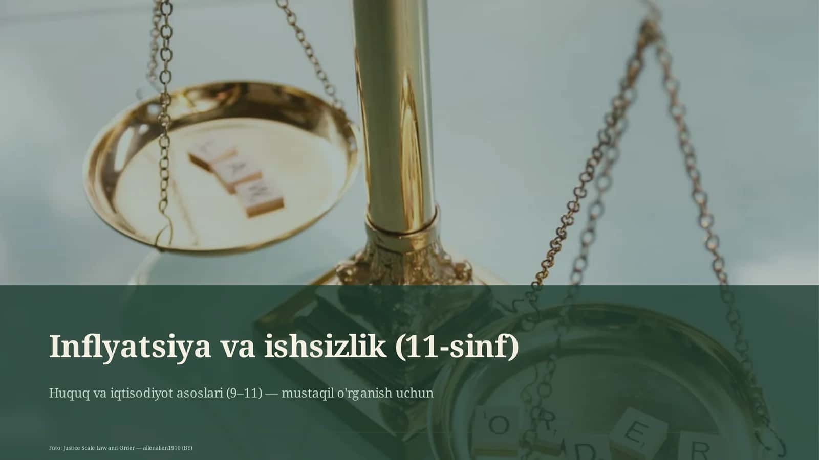 Huquq va iqtisodiyot asoslari (9–11)