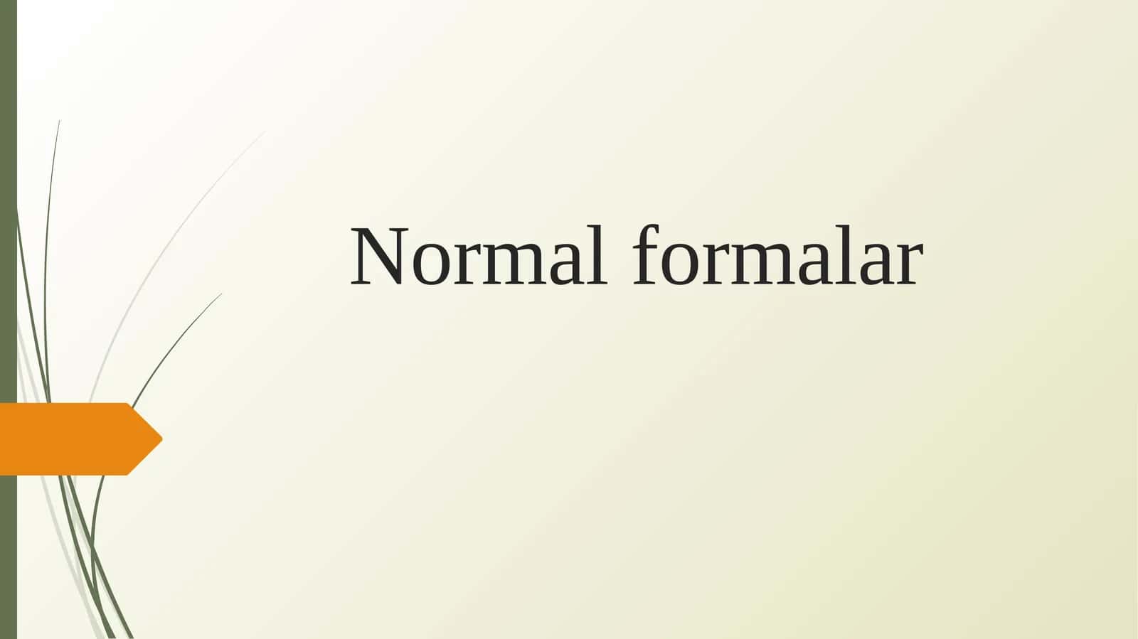 Normal formalar