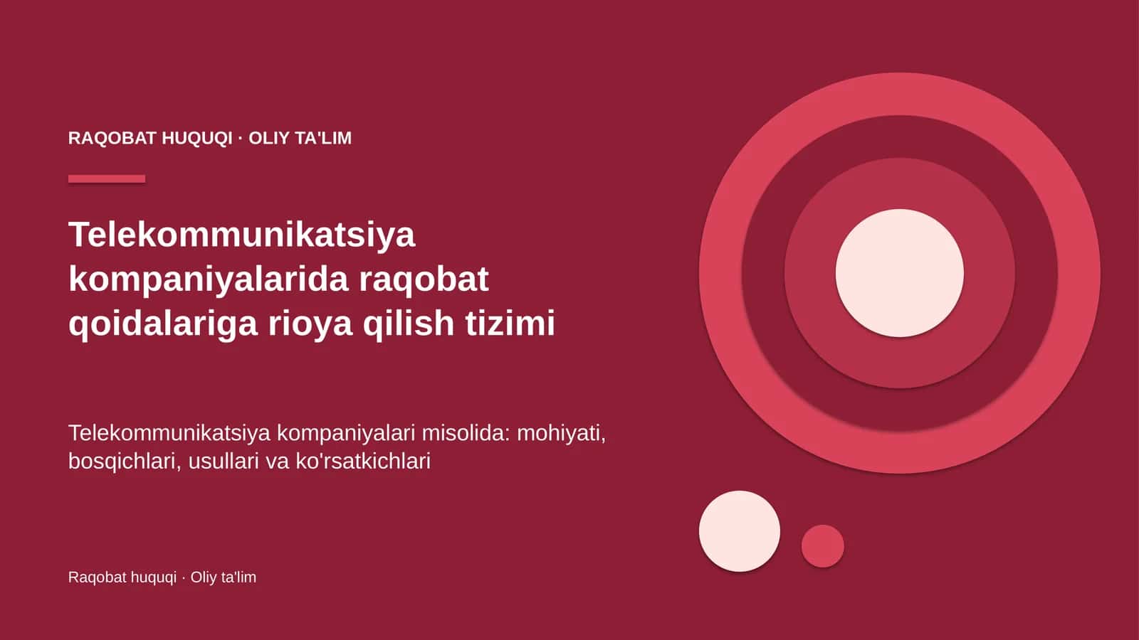 telekommunikatsiya kompaniyalarida raqobat qoidalariga rioya qilish tizimi 1125