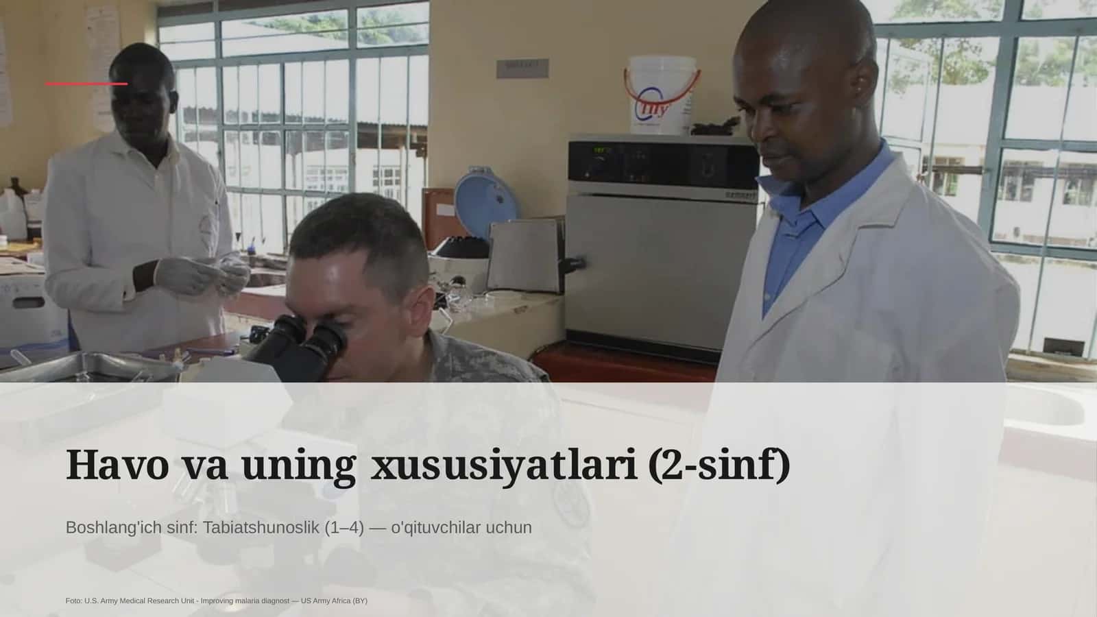 Havo va uning xususiyatlari (2-sinf)