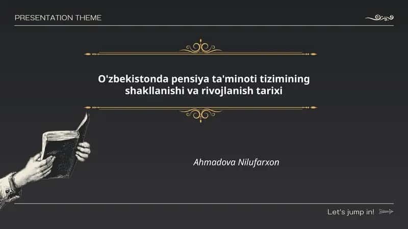 O'zbekistonda pensiya ta'minoti tizimining shakllanishi va rivojlanish tarixi
