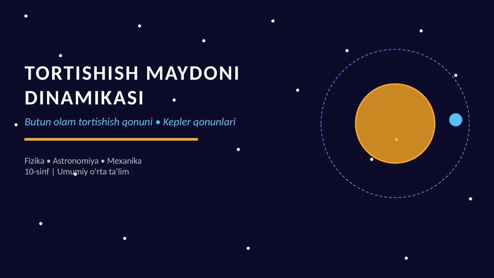 TORTISHISH MAYDONI DINAMIKASI