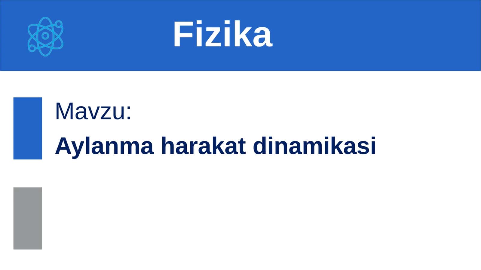 Aylanma harakat dinamikasi 1