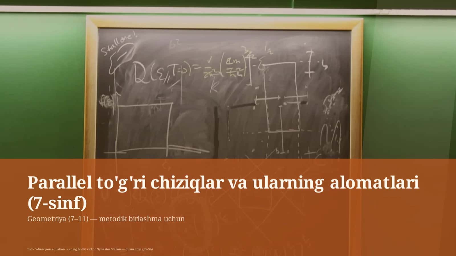 Parallel to'g'ri chiziqlar va ularning alomatlari (7-sinf)