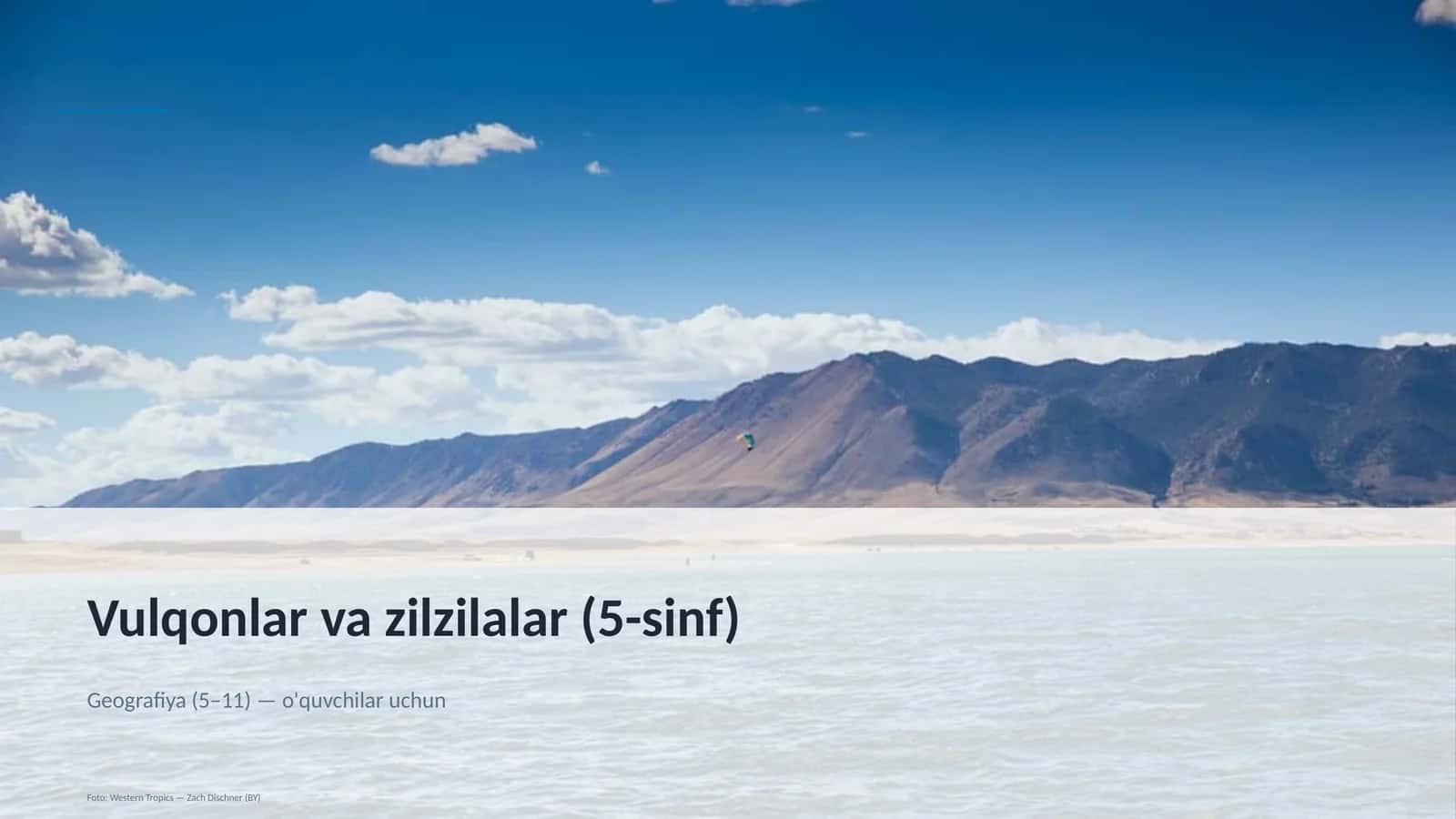 Vulqonlar va zilzilalar (5-sinf)