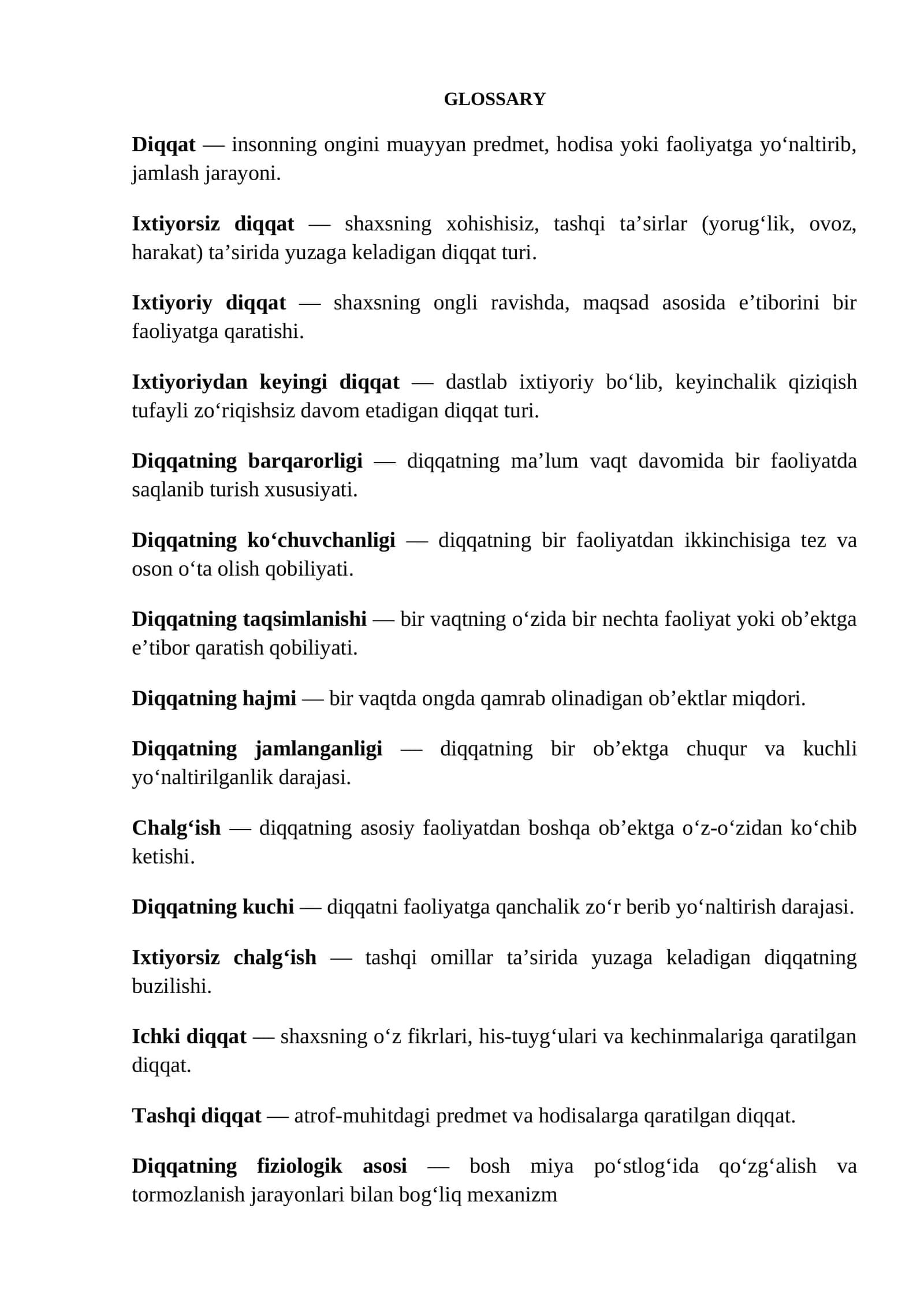 Diqqat turlari