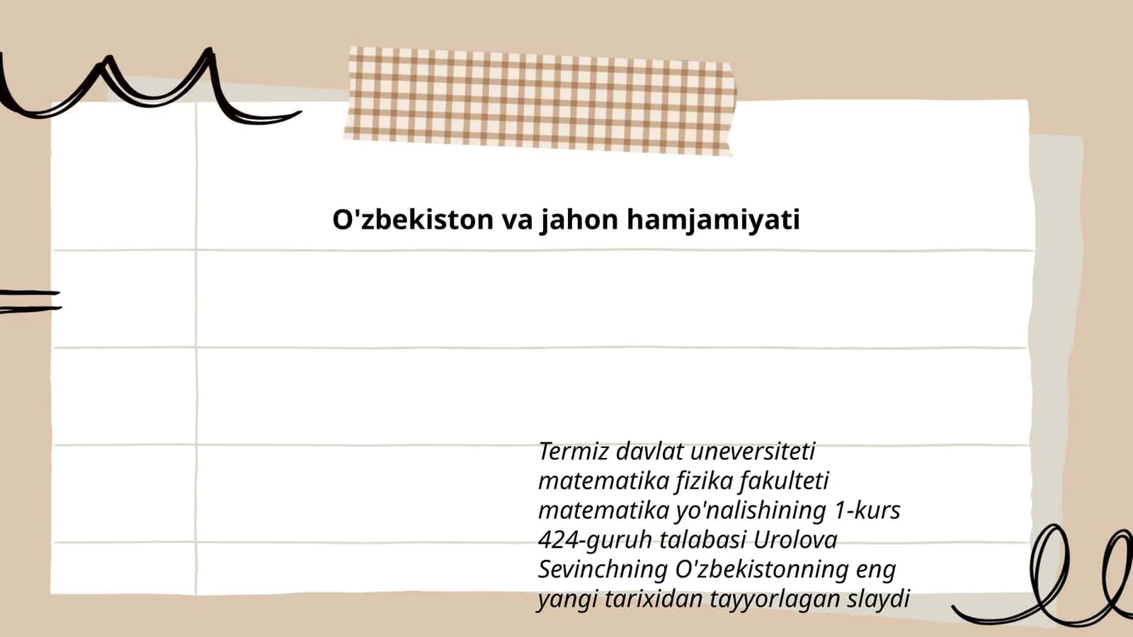 O'zbekiston va jahon hamjamiyati