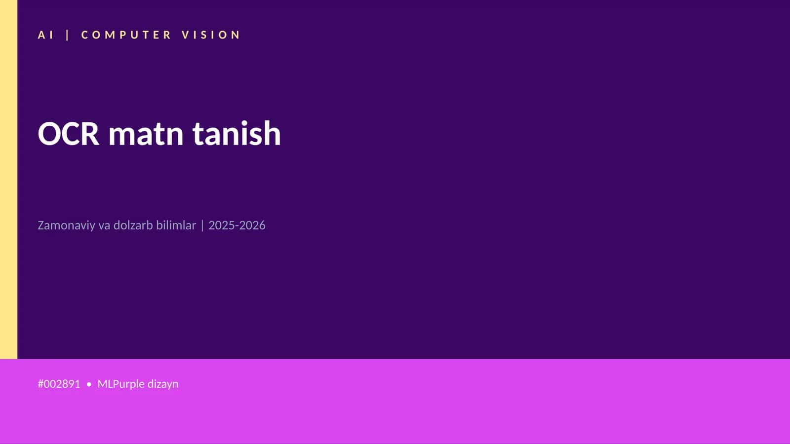 OCR matn tanish