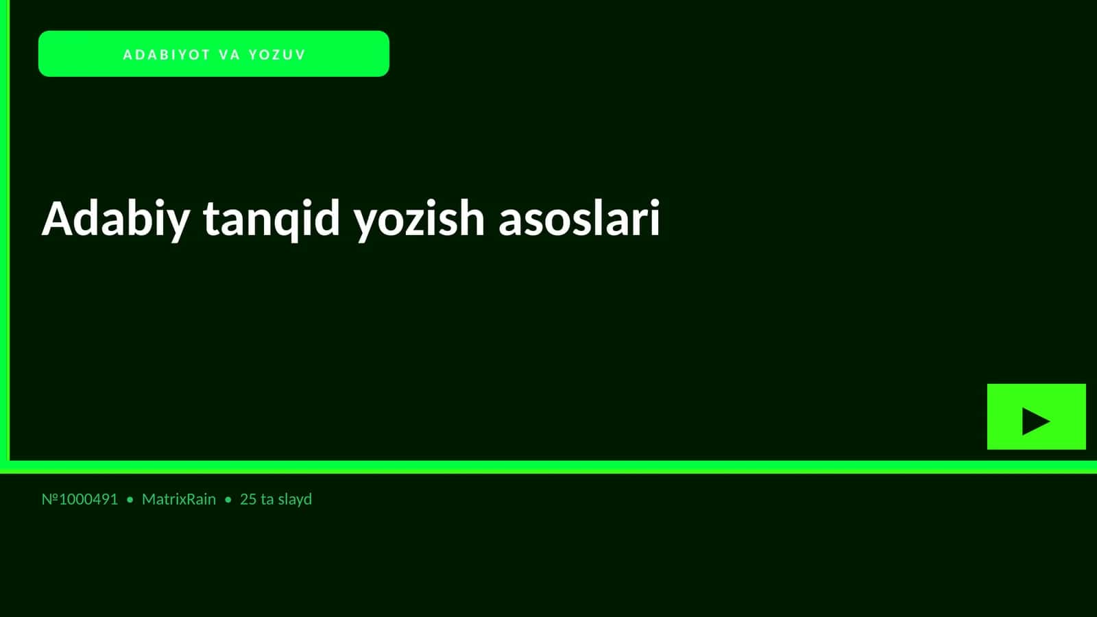 Adabiy tanqid yozish asoslari