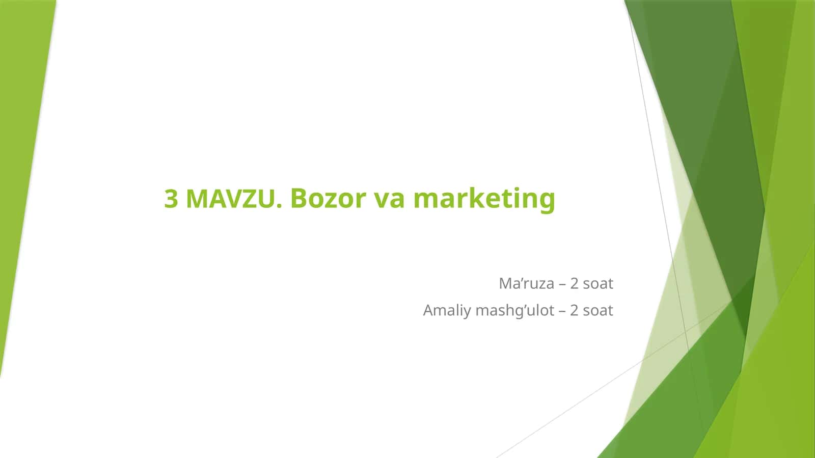 Bozor va marketing