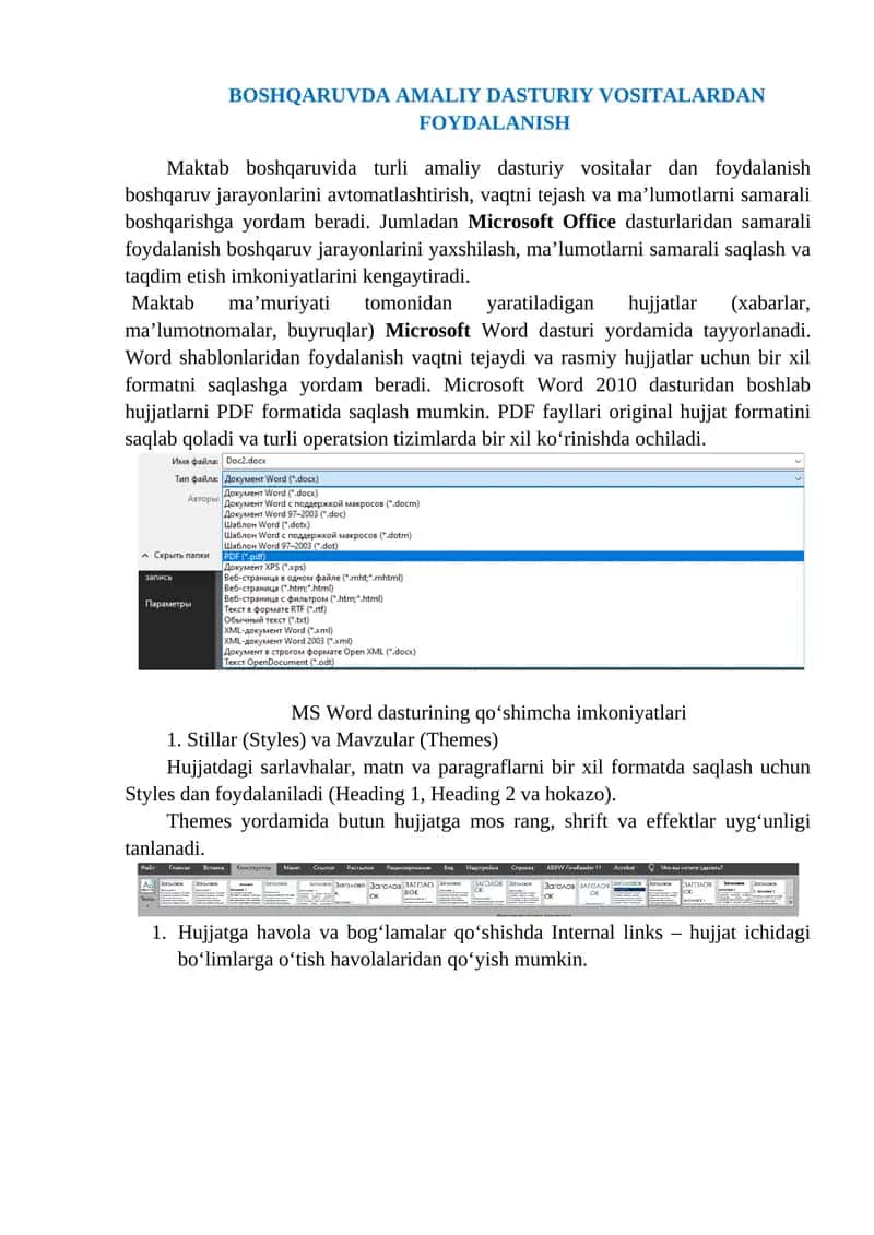 Microsoft Office dasturlari