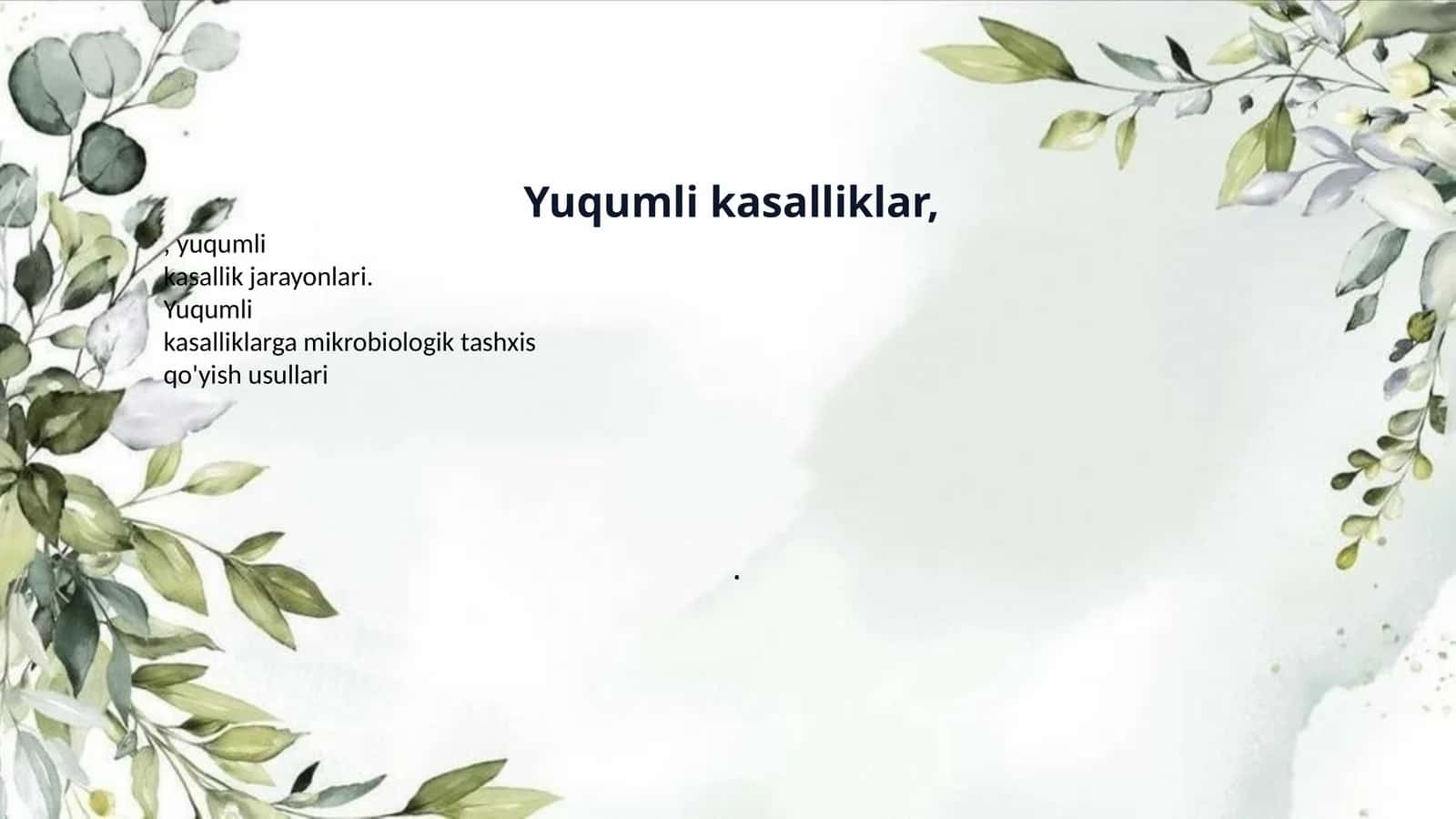 Yuqumli kasalliklar,