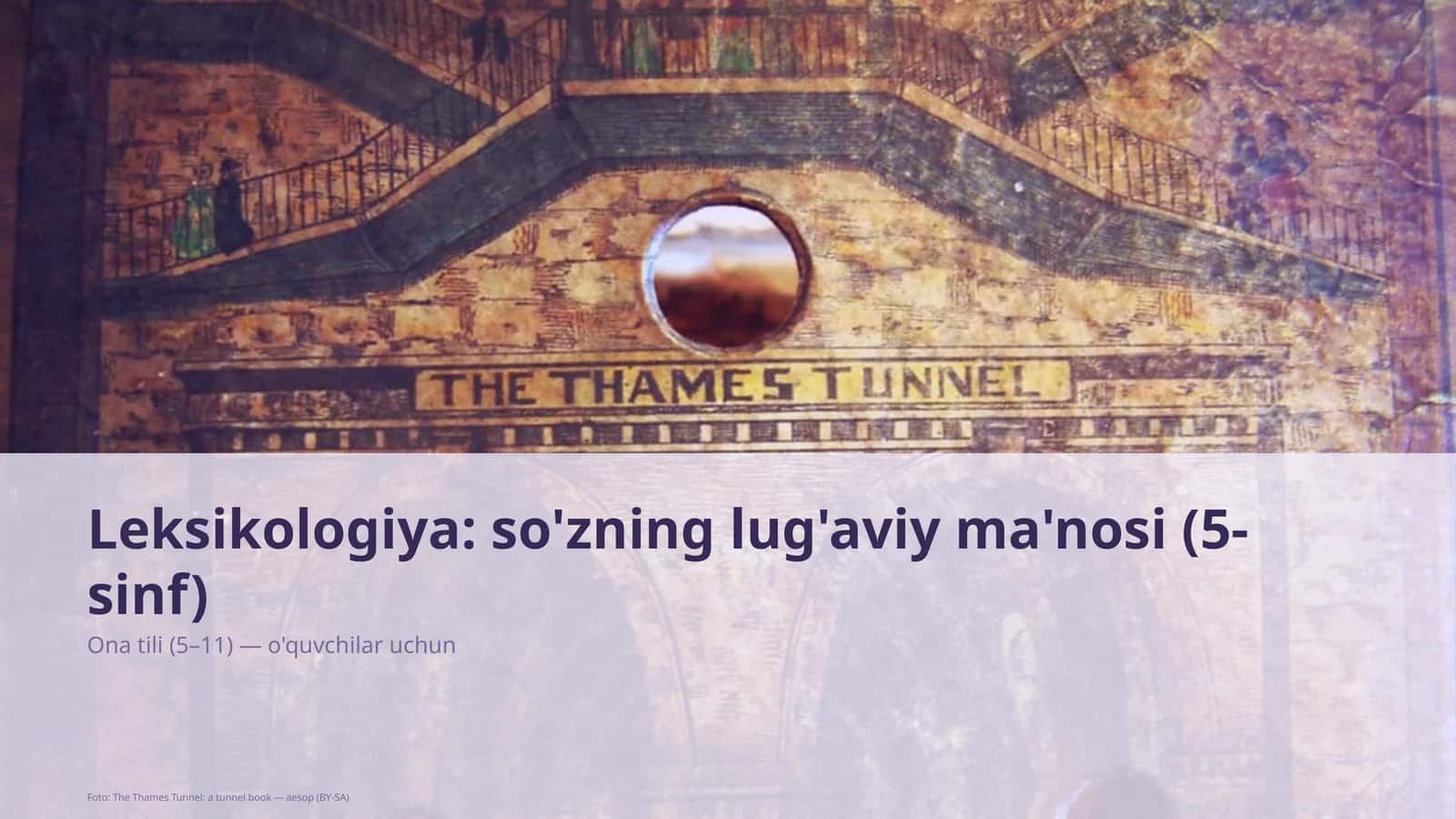 Leksikologiya: so'zning lug'aviy ma'nosi (5-sinf)