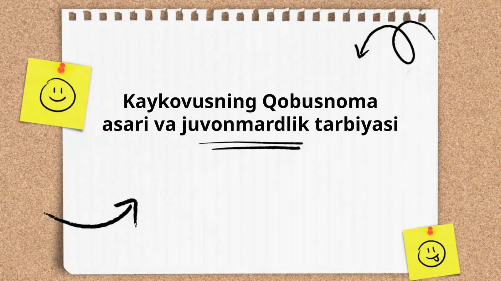 Kaykovusning "Qobusnoma" asari va juvonmardlik tarbiyasi