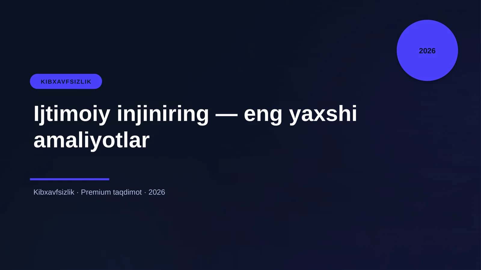 Ijtimoiy injiniring — eng yaxshi amaliyotlar