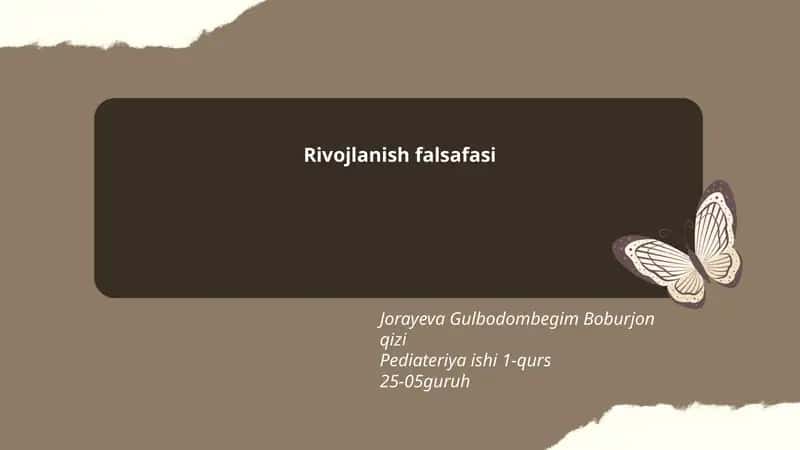 Rivojlanish falsafasi