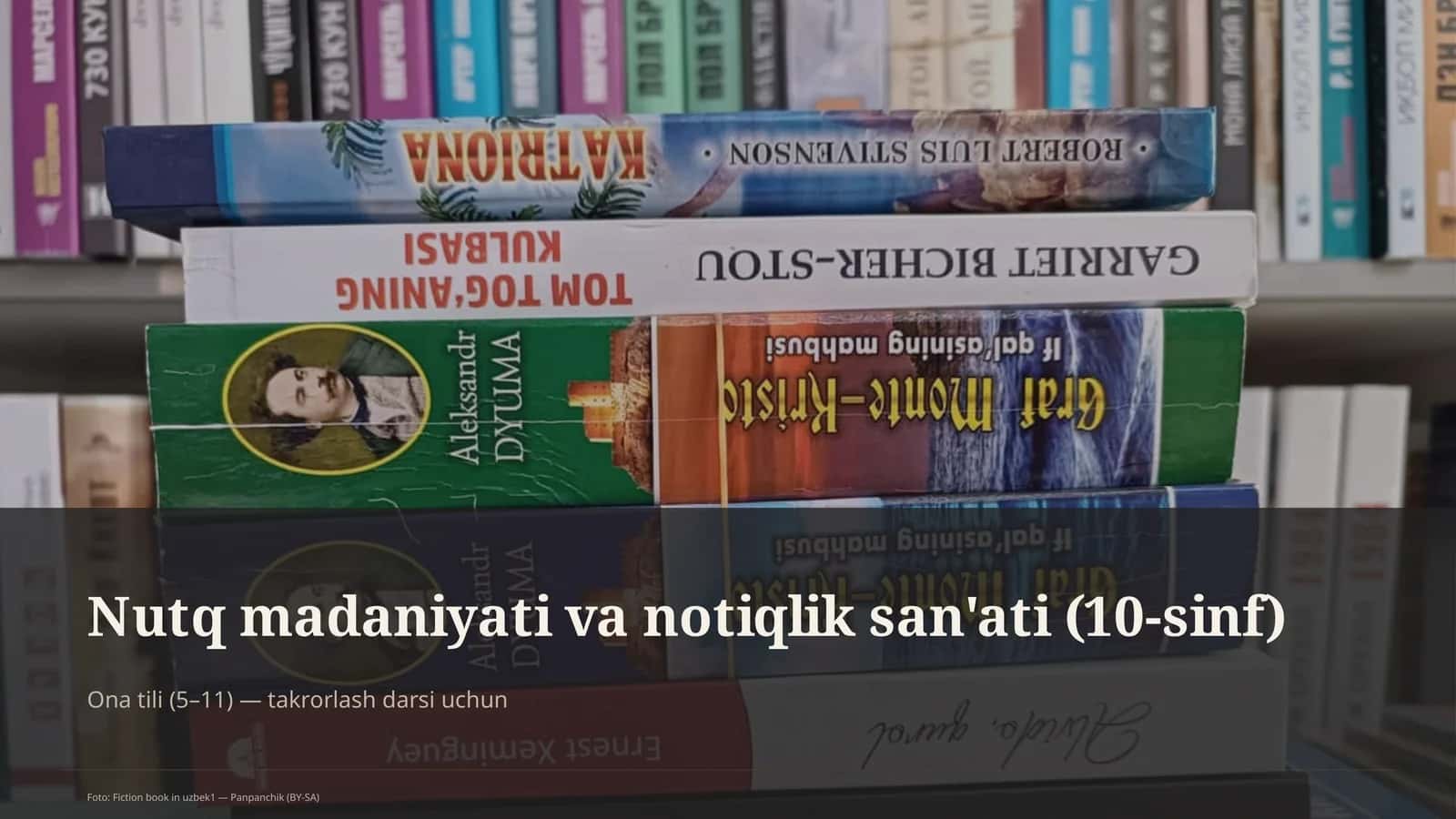 Nutq madaniyati va notiqlik san'ati (10-sinf)