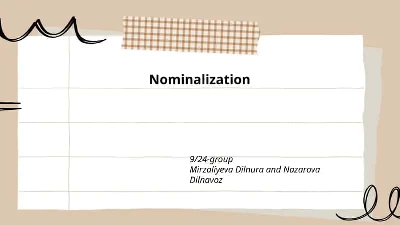 Nominalization