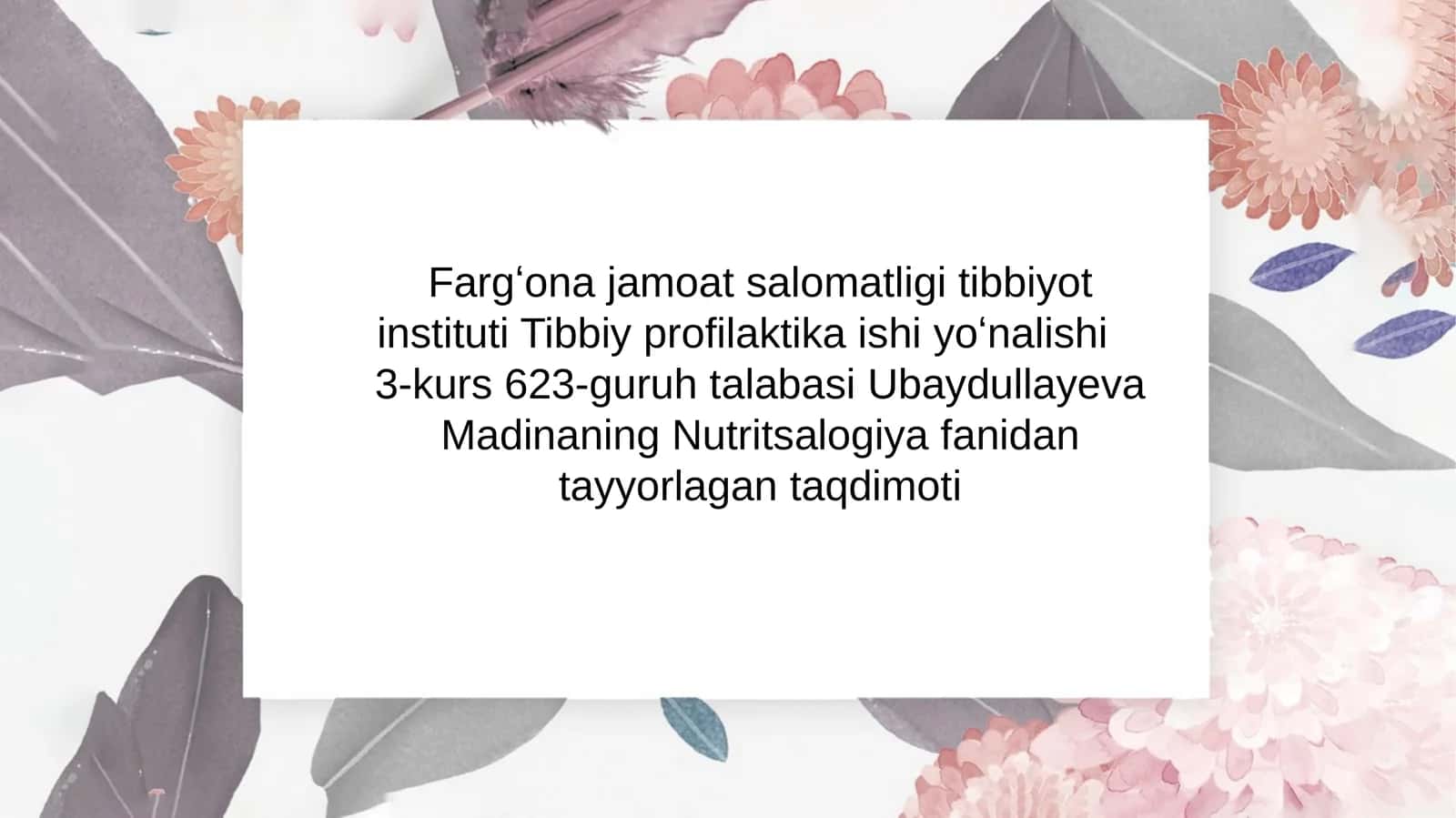 Fosfor organik birikmalar bilan ishlovchilaruchun profilaktik ratsion tuzish 1