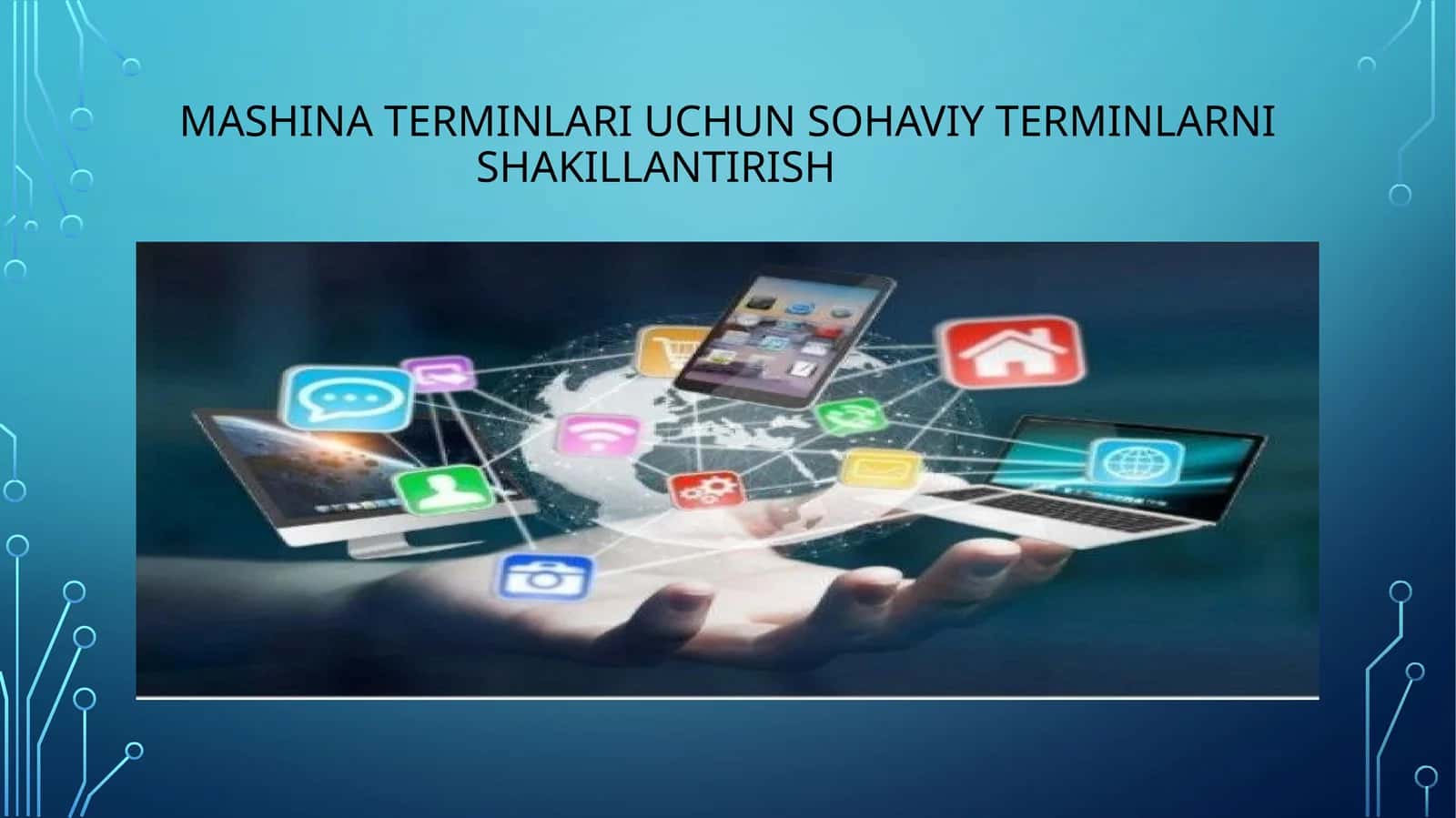 Mashina terminlari uchun sohaviy terminlarni shakillantirish