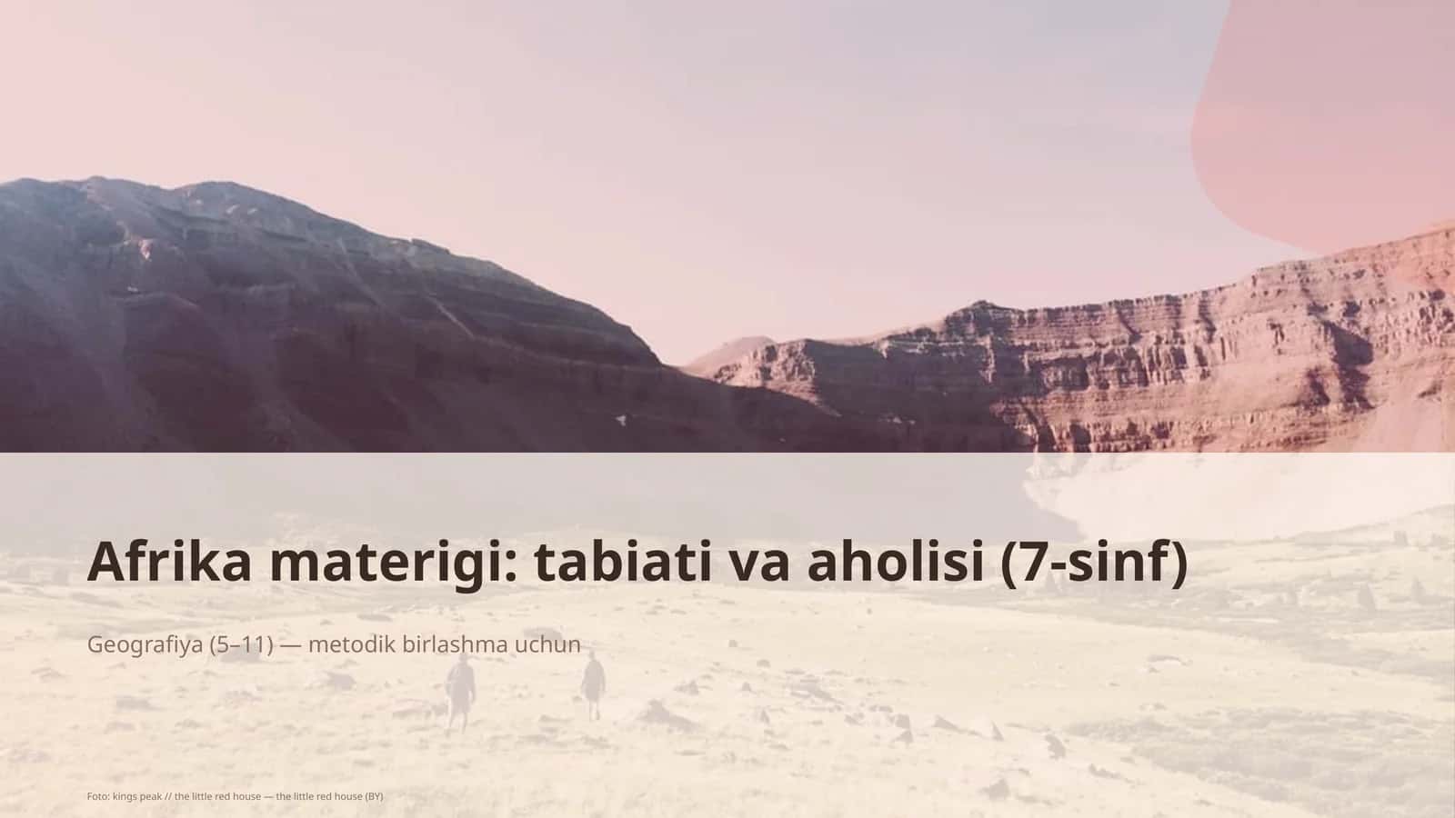 Afrika materigi: tabiati va aholisi (7-sinf)