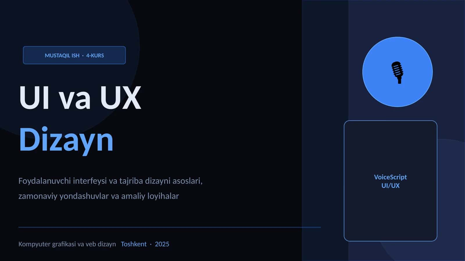 UI va UX Dizayn