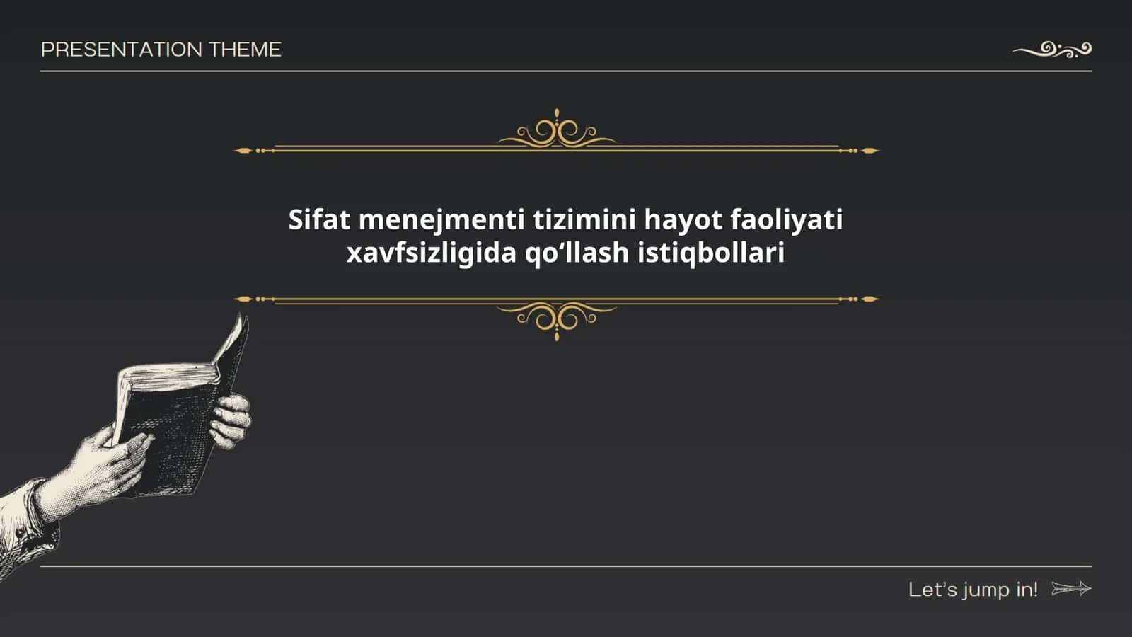Sifat menejmenti tizimini hayot faoliyati xavfsizligida qoʻllash istiqbollari