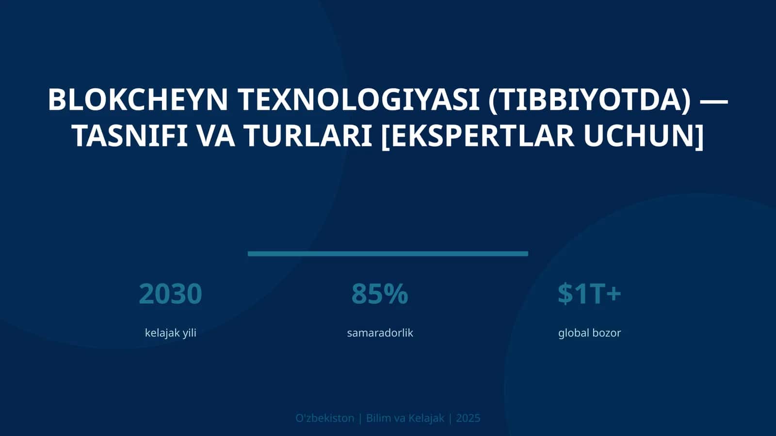 Blokcheyn texnologiyasi (tibbiyotda) — tasnifi va turlari [ekspertlar uchun]