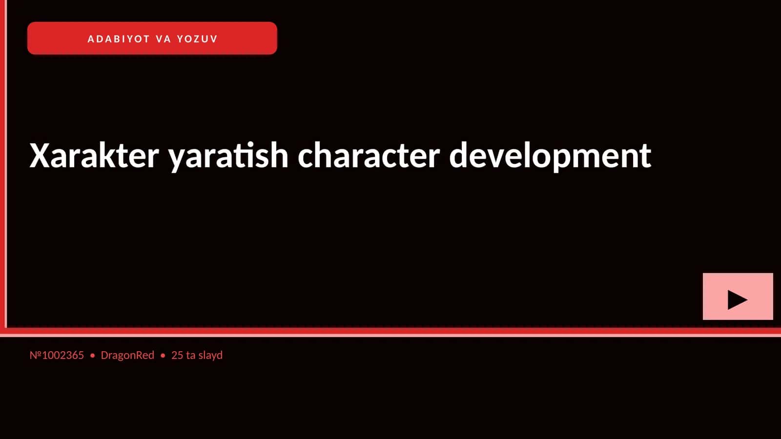 Xarakter yaratish character development