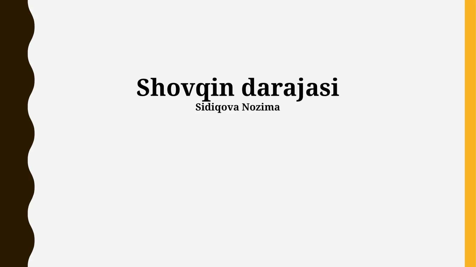Shovqin darajasi