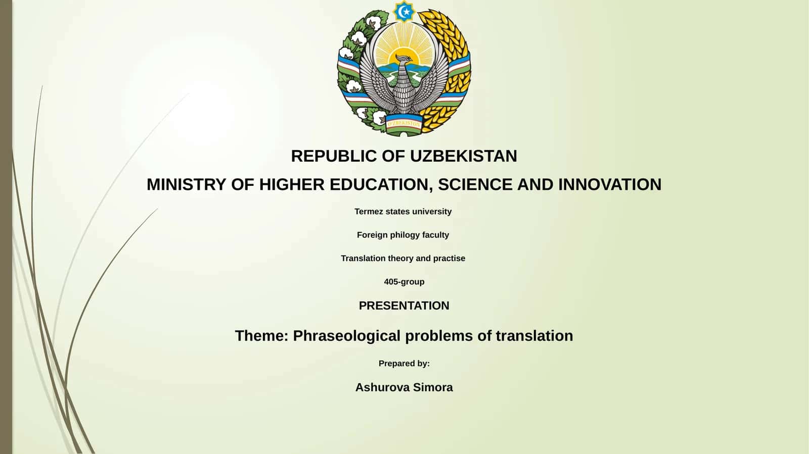 Phraseological problems of translation