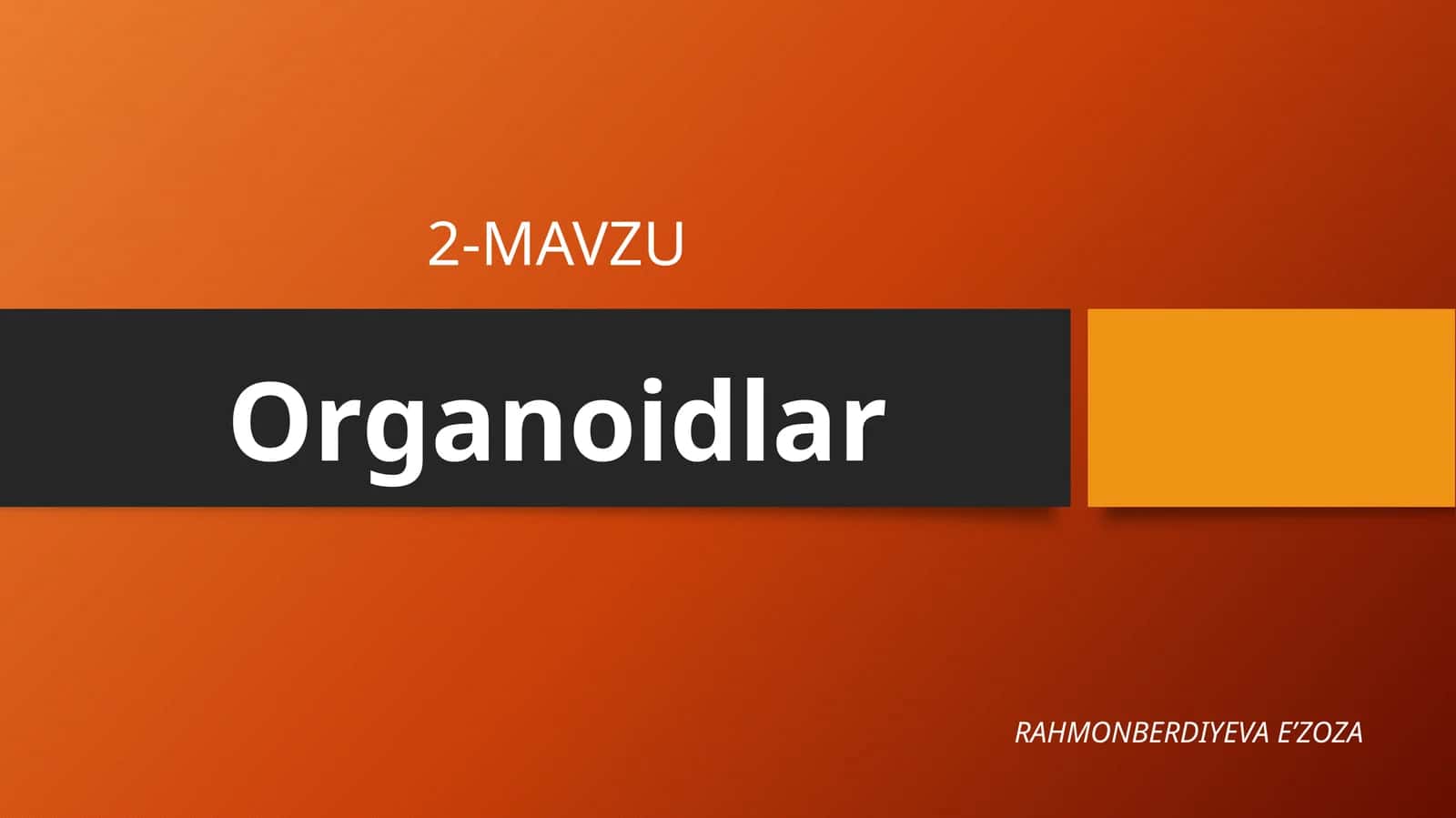 Organoidlar