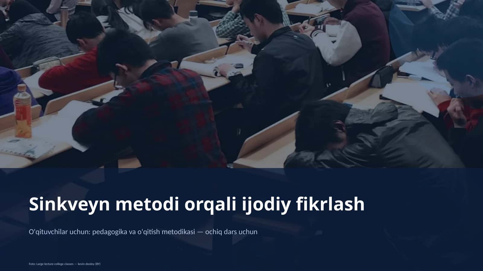 Sinkveyn metodi orqali ijodiy fikrlash