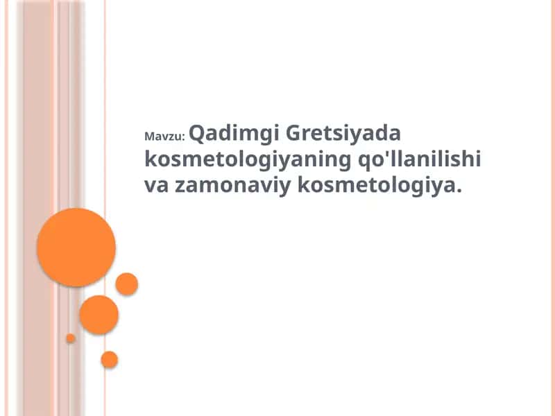 Qadimgi Gretsiya kosmetologiyasi