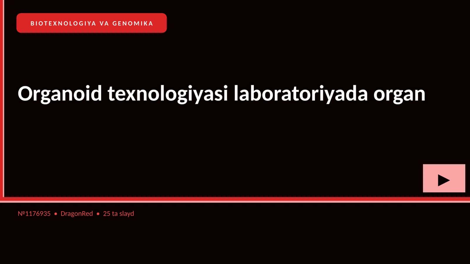 BIOTEXNOLOGIYA VA GENOMIKA