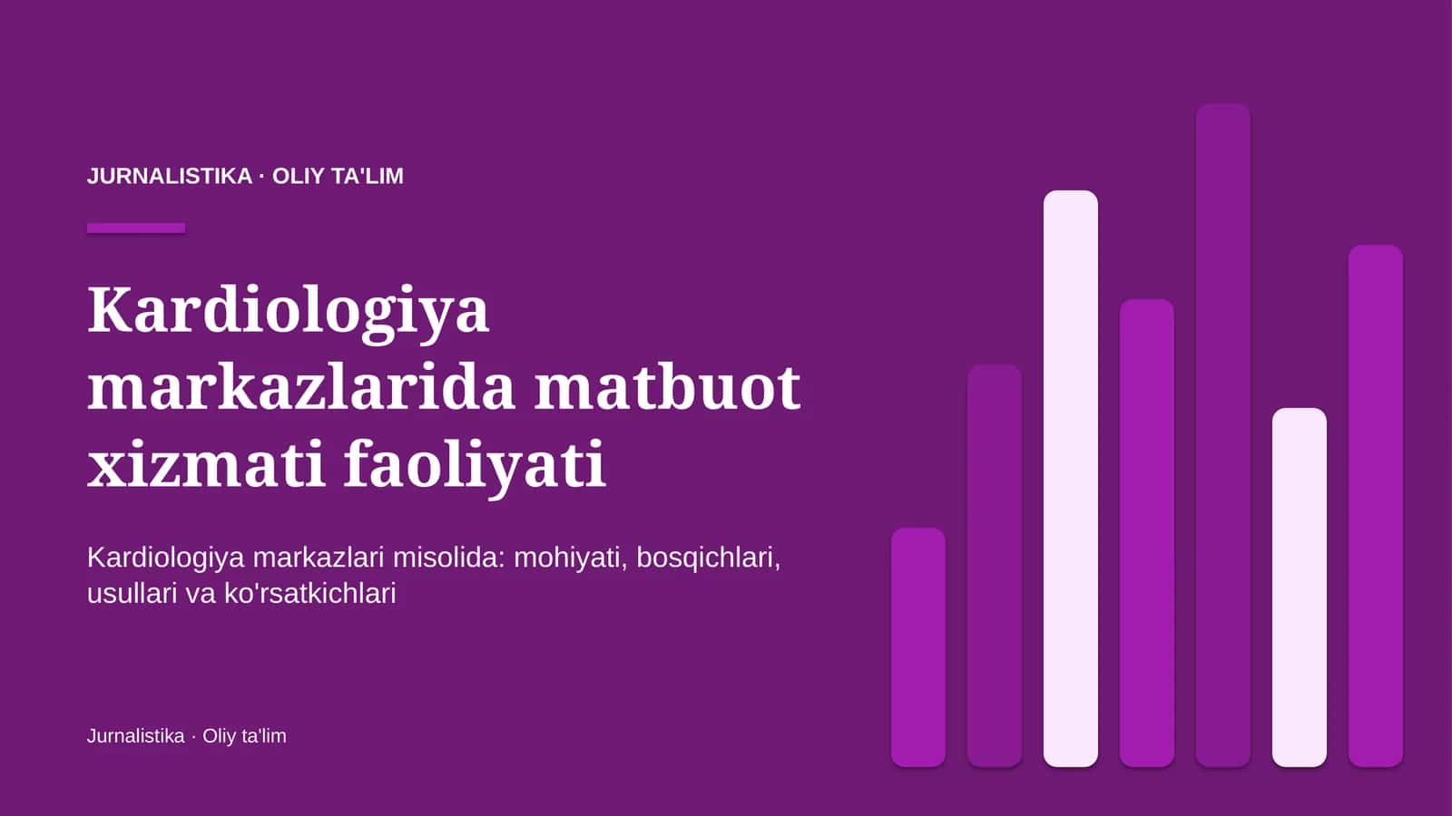 Kardiologiya markazlarida matbuot xizmati faoliyati