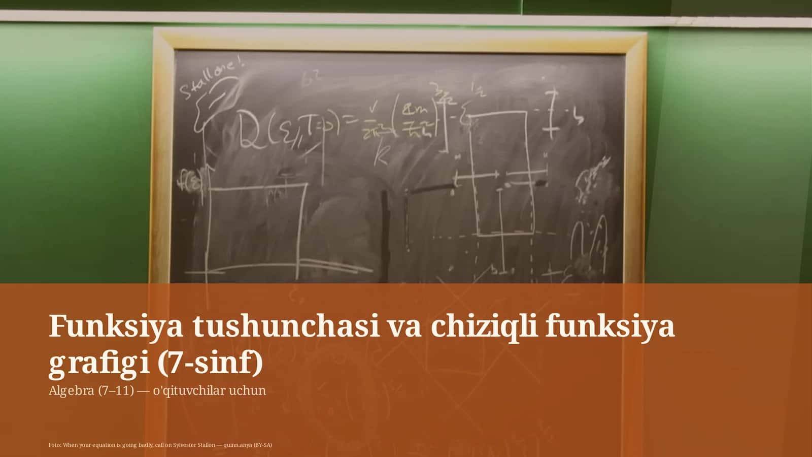 Funksiya tushunchasi va chiziqli funksiya grafigi (7-sinf)