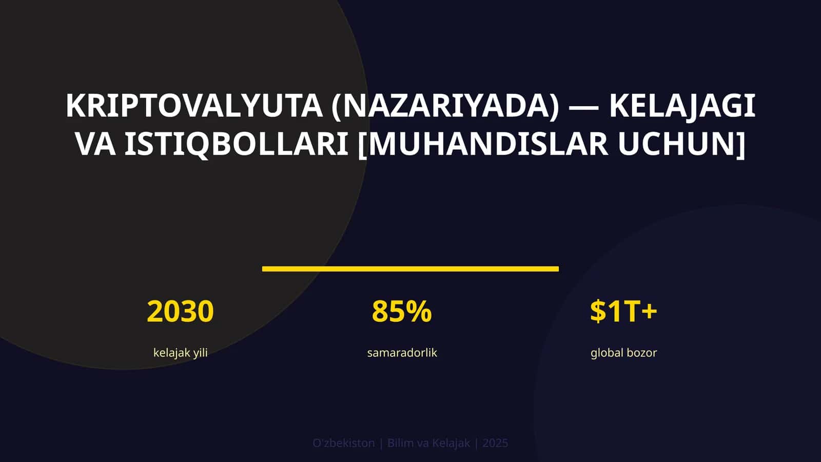 Kriptovalyuta (nazariyada) — kelajagi va istiqbollari [muhandislar uchun]