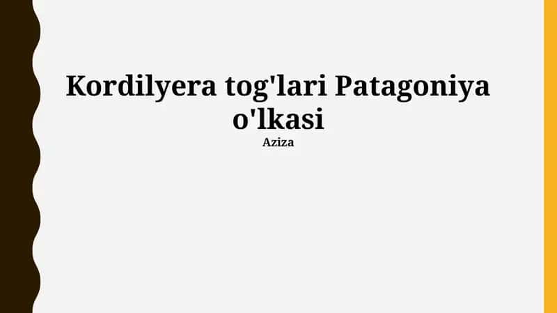 Patagoniya Kordilyera tog'lari