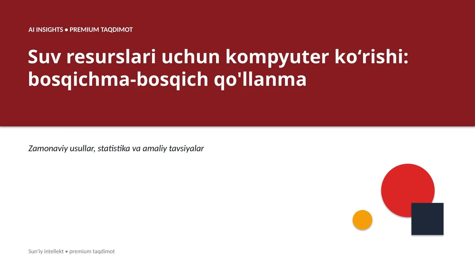 AI INSIGHTS • PREMIUM TAQDIMOT