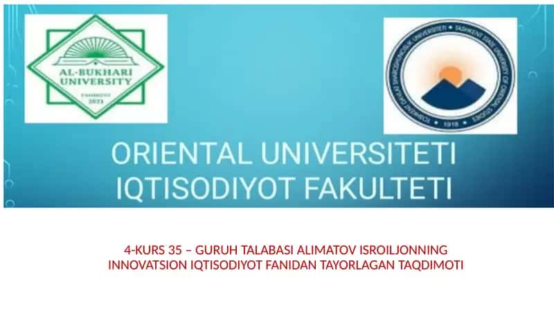 Innovatsion faoliyat va innovatsion jarayon