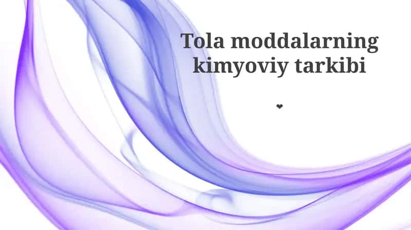 Moddalar kimyoviy tarkibi
