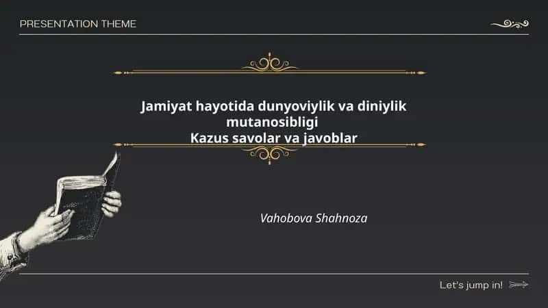 Jamiyat hayotida dunyoviylik va diniylik mutanosibligi